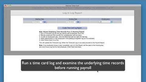 Internet Timecard: Editing Time Records