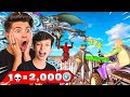 1 Elimination = 2,000 VBucks with My Little Brother! (Fortnite Chapter 2)