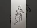 How to Draw a Sitting on a Chair Pose ⭐️Tutorial⭐️ #draw #sketch #howtodraw #shorts