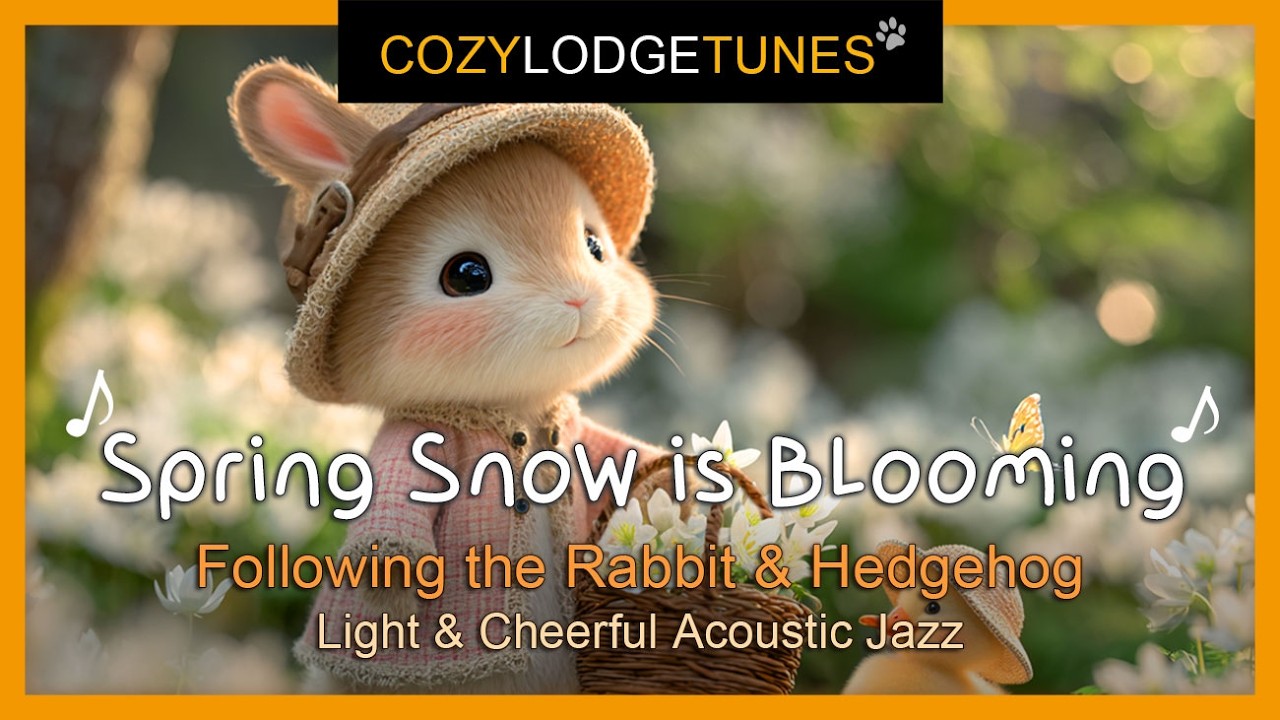 ❄️🌸 Spring Snow is Blooming: Following the Rabbit & Hedgehog 🌸 Light & Cheerful Acoustic Jazz
