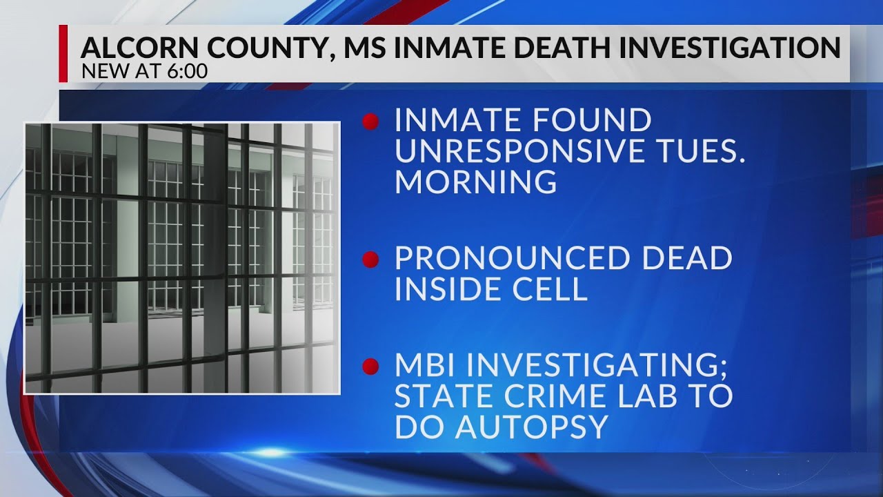 Alcorn County inmate found dead in cell, MBI investigates - YouTube