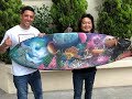 Surfboard spray paint art by spray art eden 