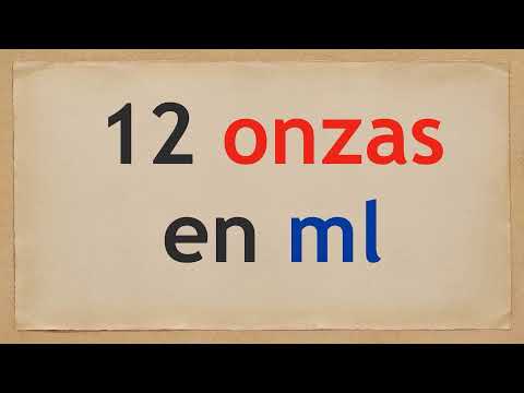 Video: ¿Qué es una onza en medidas líquidas?