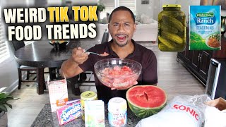 Trying WEIRD Food Combos *TIK TOK EDITION* | Alonzo Lerone