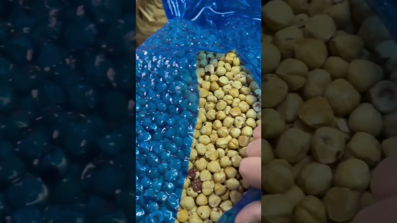 Opening vacuum sealed hazelnuts is strangely satisfying! 🤩🥜  -  🎥 talipbey_