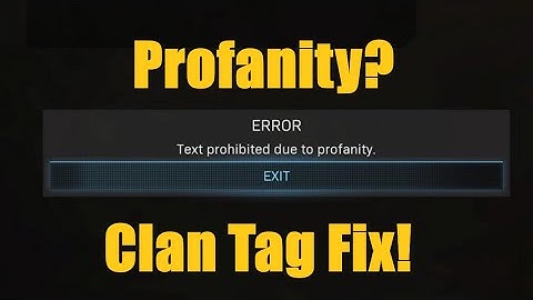 Call Of Duty Vanguard - Profanity Clan Tag Fix!