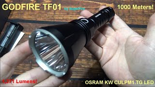 GODFIRE TF01 Flashlight Thrower Kit Review! (OSRAM LED, 1,371 Lumens, 21700, 1,000 Meter Throw!) screenshot 3