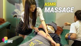 ASMR 💈  V.I.P massage service from Two very lovely masseuses at Amun BarberShop