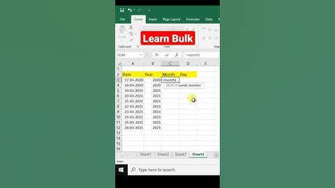 Quickly Split Date Into Year Month and Day in Excel Split Date in Excel #Shorts #shortvideo