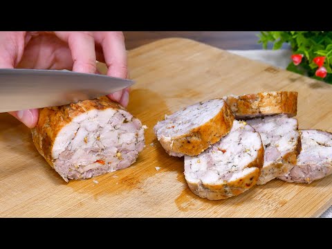 Моя бабушка научила готовить такую вкусную колбасу! Просто и вкусно! Самая вкусная домашняя колбаса!