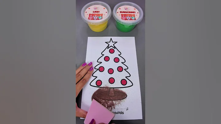 Sand Painting Christmas Tree #sandasmr #satisfying #sandpainting #relaxing #short #sandart #cute
