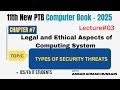 Security Threats in Computer | Spam, Spyware, Cookies, Phishing & Pharming | ICS 1st Year Computer