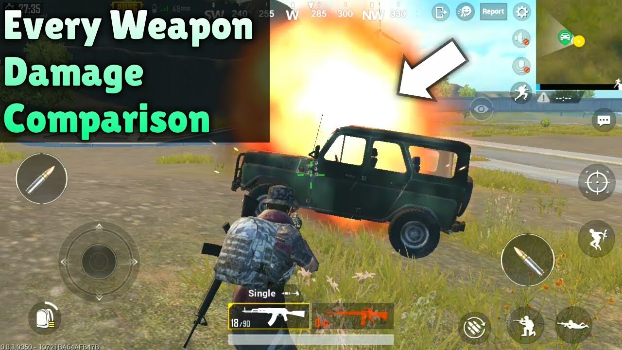 Pubg Mobile Every Weapon Damage Comparison Youtube - pubg mobile every weapon damage comparison