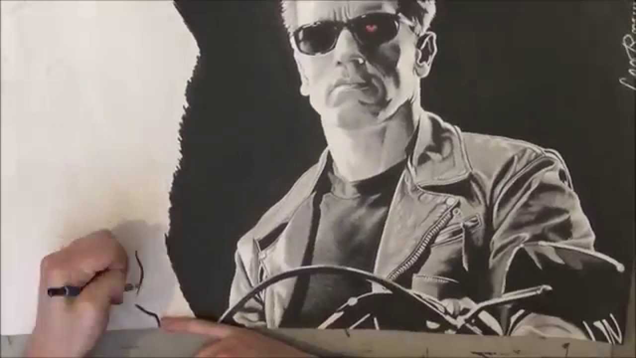 The Terminator Speed Drawing by Lee Bourke