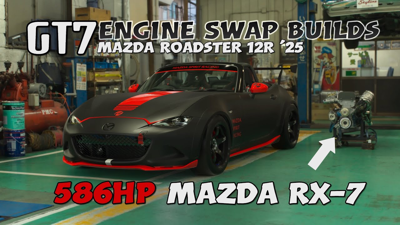 GT7 Engine Swap: Mazda Spirit Racing Roadster 12R '25 + RX-7 FD (Update 1.66 – Spec III)