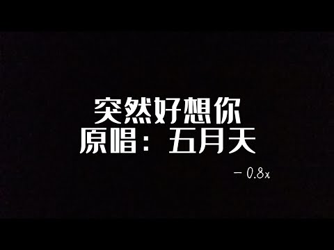 ♬五月天 - 突然好想你_0.8x降调 『突然好想你 你会在哪里 过得快乐或委屈』【拼音歌词】