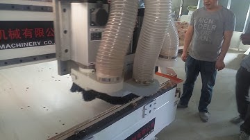 Woodworking CNC Router 2 Spindles with 2 Stations Work Video - Lonjan Machinery