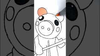 ⚡️Coloring Piggy from Roblox #shorts #coloring #piggy #roblox ⚡️