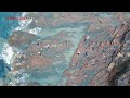 Tourists captured the stunning beauty of the &quot;landscape painting&quot; on a rocky shore in Hong Kong