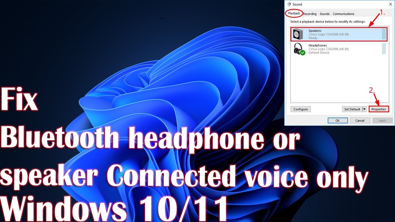 Bluetooth headphone or speaker Connected voice only YouTube