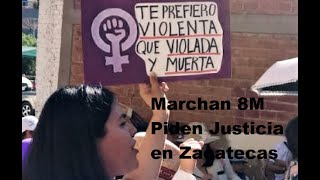Por el 8M Marchan Colectivos Feministas en Zacatecas
