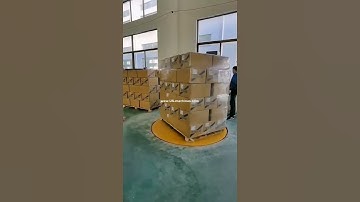 Box pallet stretch film wrapping sealing packaging amchine running video