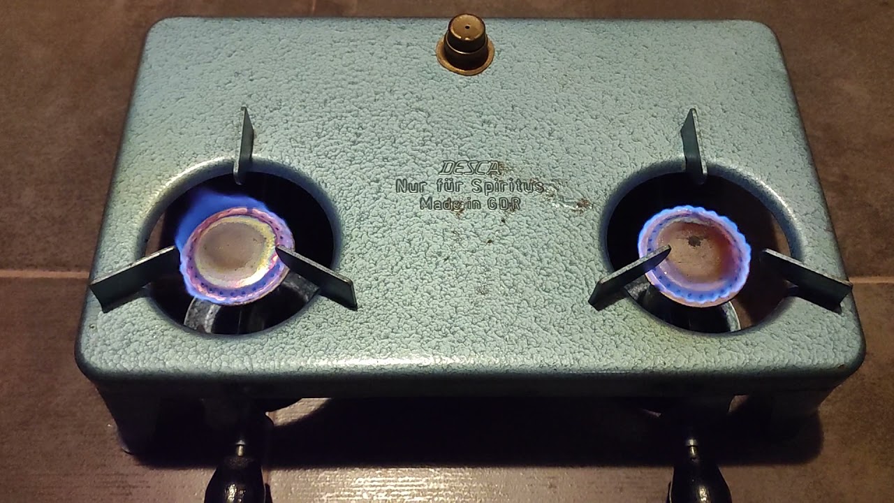 DESCA - Nur für Spiritus, double alcohol stove, made in GDR