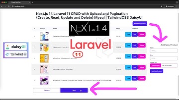 Next.js 14 Laravel 11 CRUD with Upload and Pagination Mysql | TailwindCSS DaisyUI