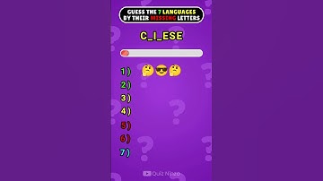 Kun jij de 7 talen raden aan de hand van de ontbrekende letters?