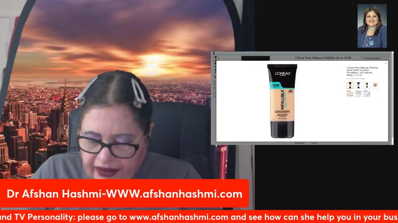 Review of Loreal 24 HOUR Infalliable pro glow foundation- by Dr Afshan Hashmi