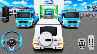 NEW White G63 ✨ VIP Car Wash 🚘💦 | Fueling ⛽ & Villa Parking Challenge! 🚙🔥 | 3D Driving Class screenshot 1