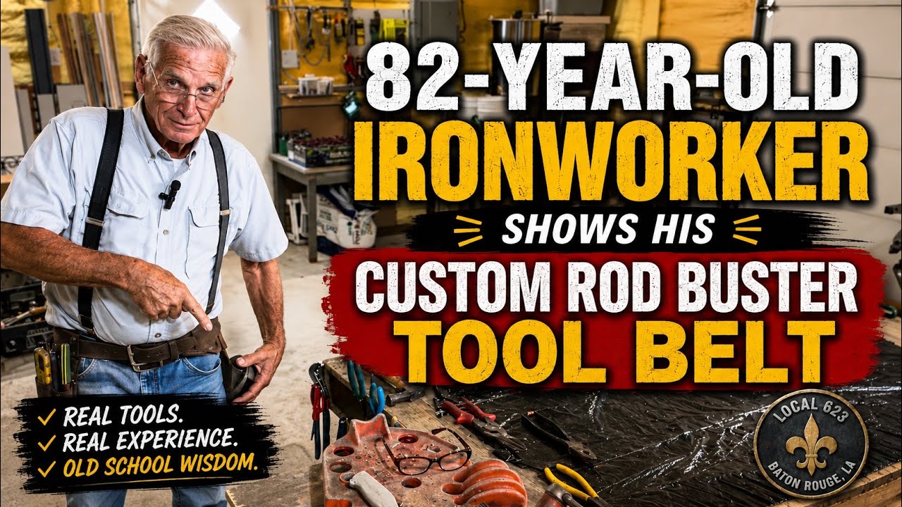 Rod Busting Tools Retired Ironworker Shows His Custom Rod Buster Tool Belt. 82 year old ...