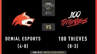 Denial Esports vs 100 Thieves | CWL Pro League 2019 | Division B | Week 9 | Day 2