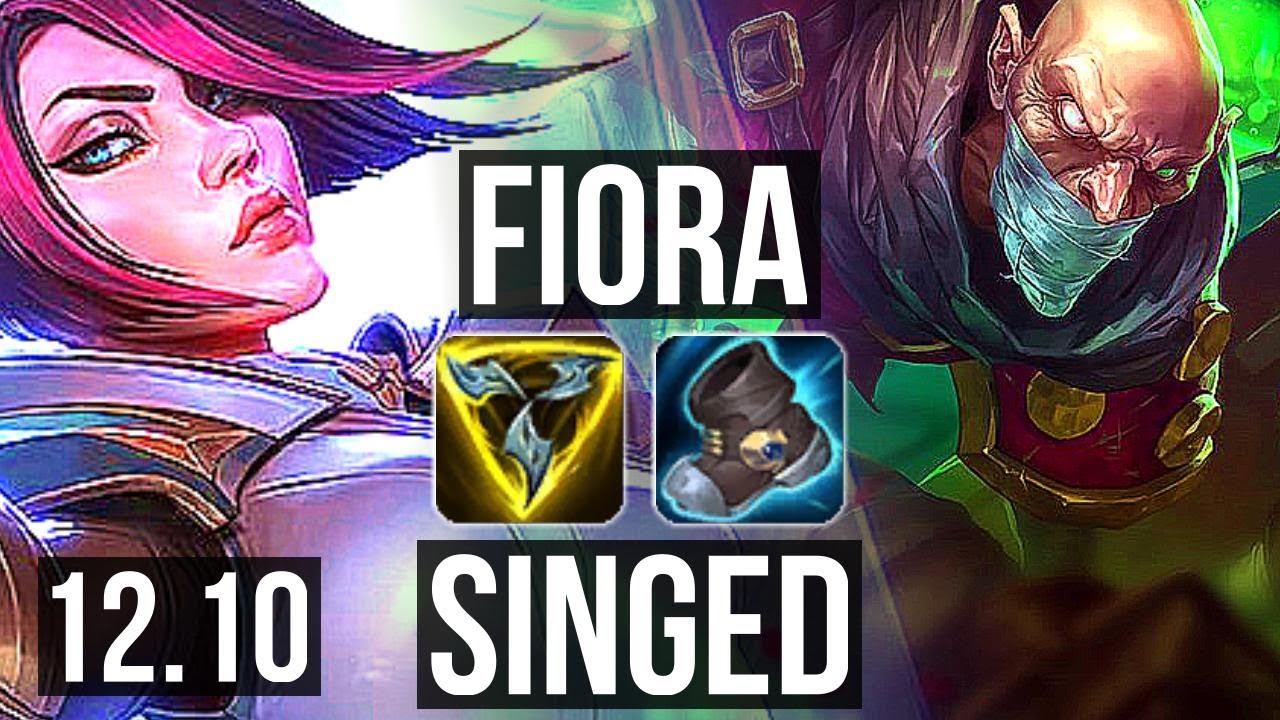 FIORA vs SINGED (TOP) 11/1/3, 800+ games, Legendary, 1.0M mastery EUW Maste...