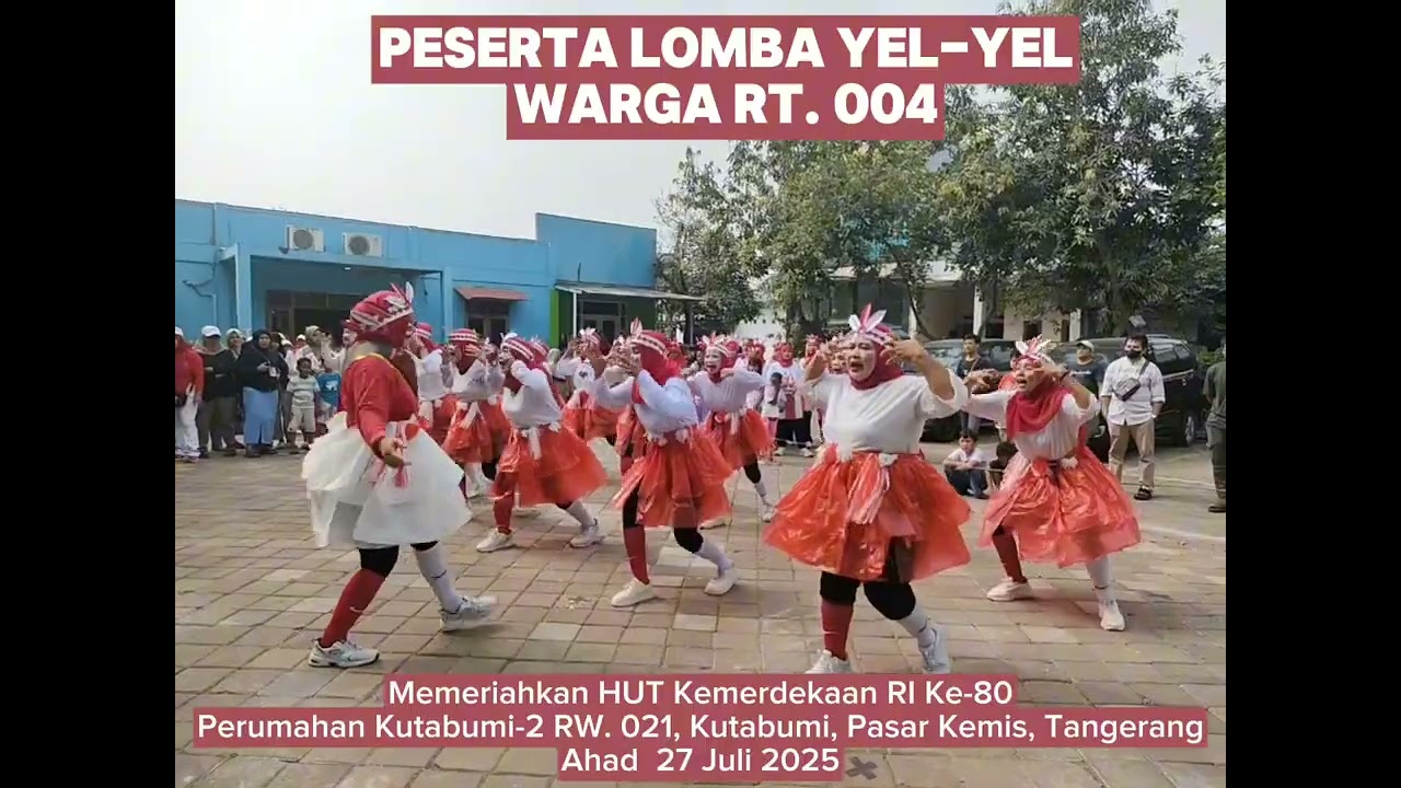 Peserta Lomba Yel-yel Warga RT. 004 RW. 021 Perumahan Kutabumi-2. Kutabumi, Pasar Kemis Tangerang.