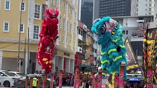 CNY 2024 - Acrobatic Lion Dance and Unicorn Dance by Ee Ven 义文 at Pudu