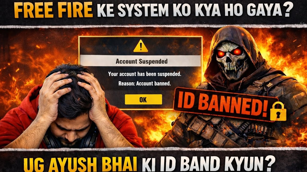 Free Fire ID Ban Without Reason | Garena System Problems | Ayush Bhai ID Banned Again! 😱❓