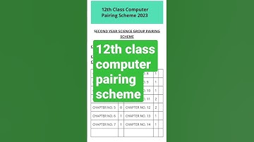 12th class computer pairing scheme 2023|2nd year computer science pairing scheme 2023#youtubeshorts