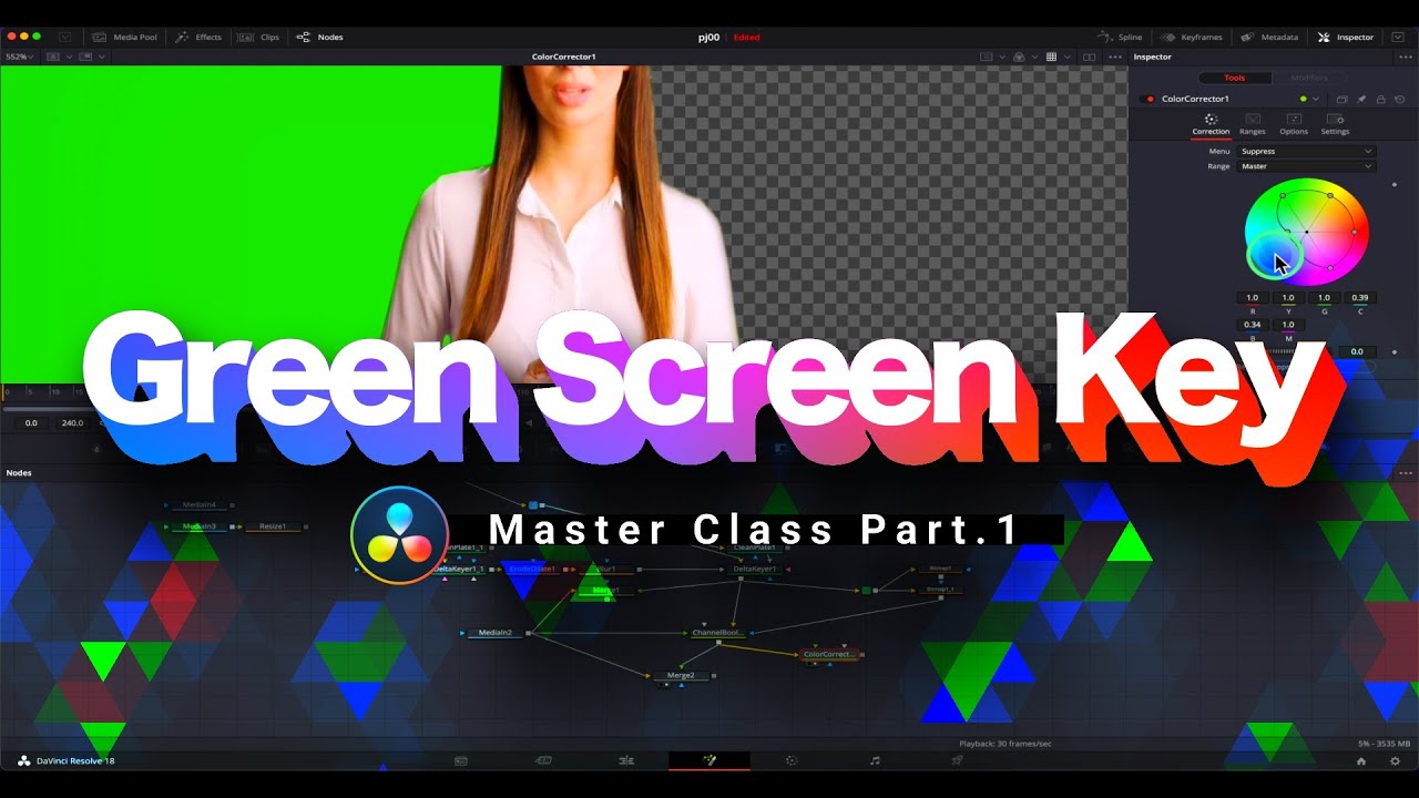 크로마키_ 프로의 그린 스크린 제거 방법 (Green Screen Remove) Part.1_다빈치리졸브 YouTube