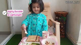 Why to choose Kids Bamboo fibre Dinner set for your kids/toddlers? – Polka Tots Dinner Set