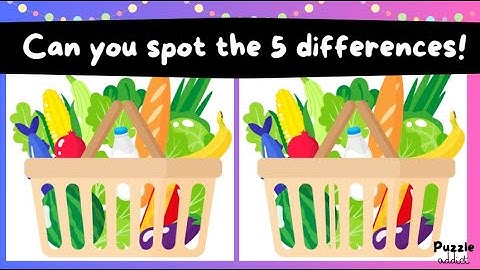 Spot Five Difference : Can You Find Them All? (Find The Difference #10)