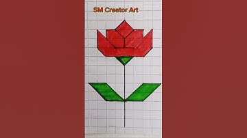 Drawing a Rose Flower in Pixel Art #shorts #flower #pixelart