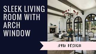 Sleek Living Room With Arch Window