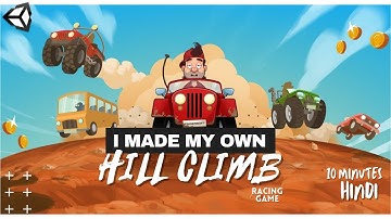 🔥 I Made My Own HILL CLIMB Racing Game In 10 Minutes | How To Make Games In UNITY | Unity3D | HINDI