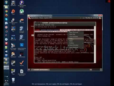 SqlMap com Backtrack 5 r3
