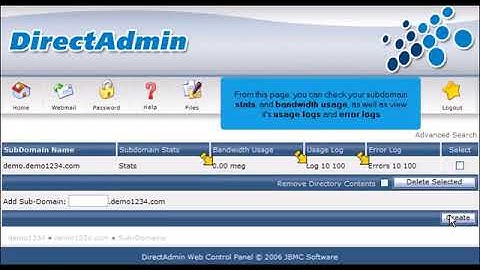 23) How to create a subdomain in Direct Admin