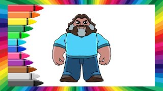 How to Draw STEVE MINECRAFT MOVIE ⛏💎 Jack Black screenshot 1