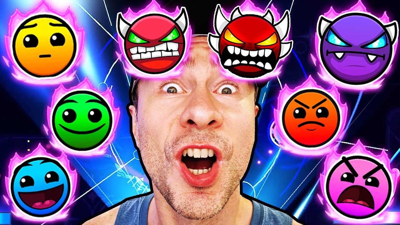 A Legendary Level of EACH Difficulty in 100 ATTEMPTS - Geometry Dash ...