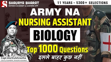 Part-8  Biology II Army Nursing Assistant and Technical II target batch 2024 by Himmat sir