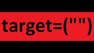How to use target in HTML